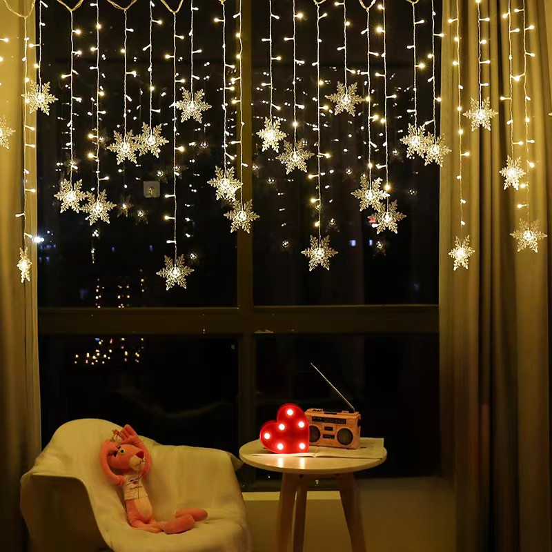 Snowflake Curtain Lights
